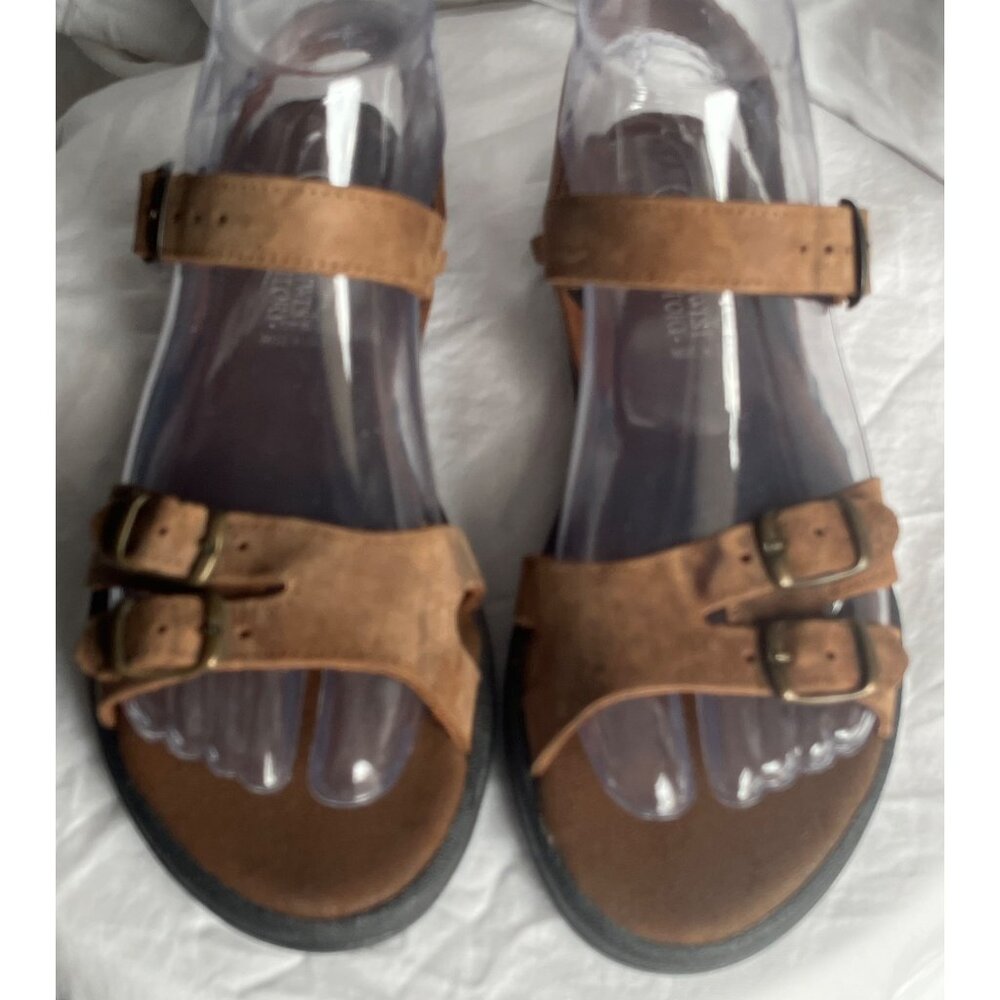 Northwest Territory Sandals Brown Leather Rugged Outdoors Casual Comfort Women 7 - Picture 3 of 10